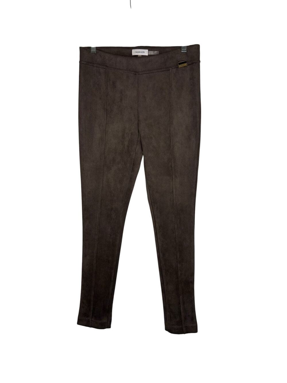 Calvin Klein Faux Suede Slim Leggings Dark Brown XS